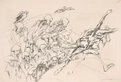 Untitled by A. Ramachandran, Ink on paper, sold Mar 2025