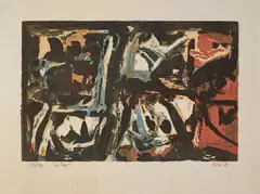 La Terre by S. H. Raza, Serigraph on paper, sold Mar 2025