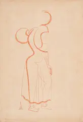 Untitled by K. K. Hebbar, Ink and wash on paper, sold Mar 2025