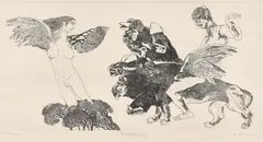 A Pair of Etchings by K. Laxma Goud, 2000, Etching on paper, sold Mar 2025