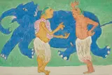 Untitled by Amit Ambalal, Pencil, pastel and watercolour on paper, sold Mar 2025