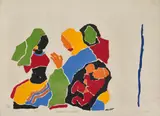 Pachrangi Bajrang by Maqbool Fida Husain, Lithograph on paper, sold Mar 2025