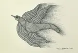 Bird by Jangarh Singh Shyam, 2000, Ink on paper, sold Mar 2025