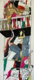 Madhuri - McBull, Film Strip No. 4 by Maqbool Fida Husain, Acrylic on acrylic sheet, sold Mar 2025