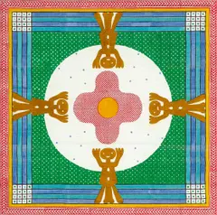 Untitled by Prabhakar Barwe, Mixed media on silk, sold Mar 2025