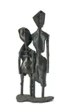 Brother and Sister by Somnath Hore, Bronze, sold Mar 2025