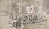 Untitled by Nasreen Mohamedi, Oil on canvas, sold Mar 2025
