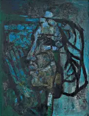 Untitled by Maqbool Fida Husain, Oil on canvas, sold Mar 2025