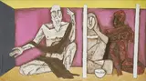 That Obscure Object of Desire - Ten by Maqbool Fida Husain, Acrylic on canvas, sold Mar 2025