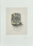 Portrait de compression by Cesar, Eau-forte en couleurs sur Chine appliqué sur vélin, sold Apr 2026