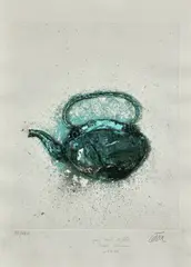 La théière (Hommage à Morandi) by Cesar, 1990, Eau-forte en couleurs et gaufrage sur papier, sold Apr 2026