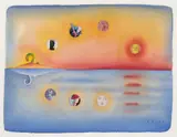 Projet de carte de vœux by Jean-Michel Folon, 2000, Aquarelle et collage sur papier, sold Apr 2026