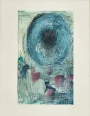 Carte d'invitation au Moulin de Mougins by Cesar, 1989, Carte d'invitation sur lithographie en couleurs de Max Herold, sold Apr 2026