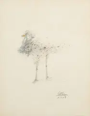 Poule by Cesar, 1978, Technique mixte sur papier, sold Apr 2026