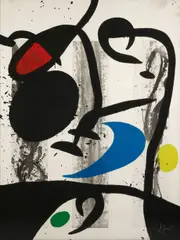Grand triptyque noir by Joan Miró, 1969, Eau-forte, aquatinte et carborundum sur vélin chiffon de Mandeure, sold Apr 2026