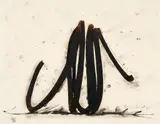 Ligne indéterminée by Bernar Venet, 1995, Pastel gras et collage sur papier, sold Apr 2026