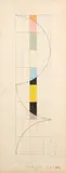 Esquisse pour des vitraux by Gottfried Honegger, Crayons de couleur et encre sur papier, sold Apr 2026