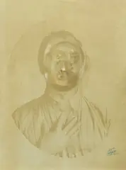 Autoportrait", 1970 by César Baldaccini, Report photographique sur plaque PVC embouti, sold Jan 2025