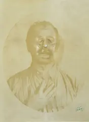 Autoportrait", 1970 by César Baldaccini, Report photographique sur plaque PVC embouti, sold Jan 2025