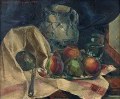 Nature morte by Henry de Waroquier, Huile sur panneau, sold Jan 2025