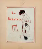 Projet de couverture pour Le Rabelais (1902) by Jacques Wély, Dessin à l'encre sur papier, sold Jan 2025