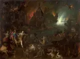 Enée et la Sibylle aux Enfers by Jan Brueghel, Huile sur cuivre, sold Apr 2025