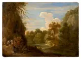 La tentation de saint Antoine by David Teniers, Huile sur panneau de chêne, une planche, sold Apr 2025
