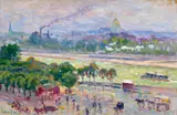 Paris, la Seine et la place de l'Alma by Maximilien Luce, 1902, Huile sur carton, sold Apr 2025