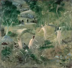Ebats de nymphes en forêt by André Derain, circa 1942-1945, Huile sur toile, sold Apr 2025