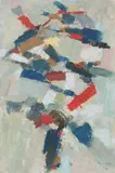 Sans titre by Jacques Germain, 1957, Huile sur papier, sold Apr 2025