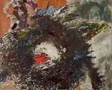 Feu follet by François Baron-Renouard, 1968, Huile sur toile, sold Apr 2025