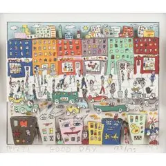 Good day by James Rizzi, 1987, lithograph, sold Jun 2024