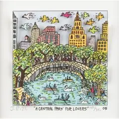 A central park for lovers by James Rizzi, 2005, lithograph, sold Jun 2024