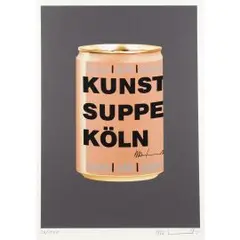 Kunst suppe köln by HA Schult, 1997, color screenprint, sold Jun 2024