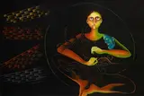 Green Circle by Arpana Caur, 2012, Oil on canvas, sold Dec 2023