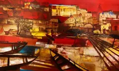 Magical Vision by Paresh Maity, Acrylic and oil on canvas, sold Dec 2023