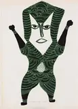 Bade Dev (Gond) by Jangarh Singh Shyam, 1989, Acrylic on paper, sold Dec 2023