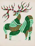 Bara Singha (Gond) by Jangarh Singh Shyam, 1989, Acrylic on paper, sold Dec 2023