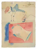 Missed Call by Catfield Douglas, Mixed media on handmade paper pasted on mount board, sold Dec 2023