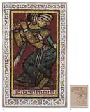 Untitled (Gopini) by Jamini Roy, Tempera on woven paper mat pasted on board, sold Sep 2023