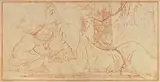 Untitled by Nandalal Bose, Tempera on silk pasted on paperboard, sold Sep 2023
