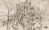 Untitled by F. N. Souza, Pen and ink on paper, sold Sep 2023