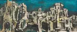 Untitled (Varanasi) by M. F. Husain, Oil on canvas, sold Sep 2023