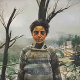 Boy from Simla by Bikash Bhattacharjee, Oil on canvas pasted on board, sold Sep 2023