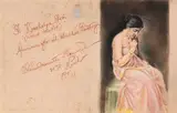 Untitled by Hemendranath Mazumdar, Coloured pencil on paper, sold Sep 2023