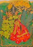 Visions of Ramdev - Ahalya in Red by A. Ramachandran, 2001, Oil on canvas, sold Sep 2023