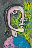 Untitled by F. N. Souza, 1951, Gouache on paper, sold Sep 2023