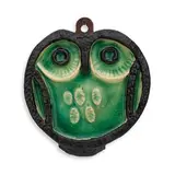 Owl by Meera Mukherjee, This sculpture is attached to a backing board by a screw and is detachable., sold Sep 2023