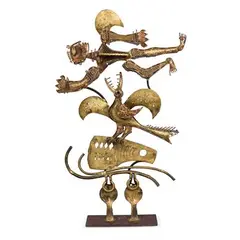 Bird by S. Nandagopal, Welded copper, cast brass and iron, sold Sep 2023