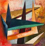 Untitled by Sadanand Bakre, Oil on Masonite, sold Sep 2023